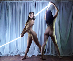 Marley Brinx, Jenna Sativa - Lesbian Light Show - Lesbian Hot Gallery
