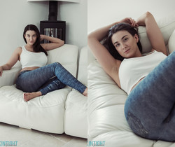 Joey Fisher - Joey White Sofa Jeans - Skin Tight Glamour - Solo TGP