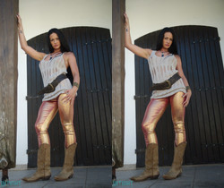 Tori W - Tori Gold Leggings - Skin Tight Glamour - Solo Sexy Photo Gallery