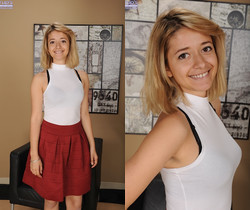 Petite coed Izzy Bell strips butt ass naked - Amateur HD Gallery