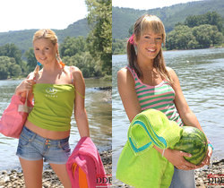Blue Angel & Yasmine Gold - Euro Teen Erotica - Lesbian Image Gallery
