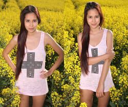 Colza Field - Paula Shy - Solo Porn Gallery