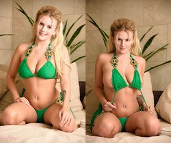 Lycia Sharyl - Neutral And Natural In Green - Solo Sexy Photo Gallery