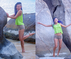 Sweet Julie - Green And Blue - Erotic Beauty - Solo Picture Gallery