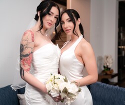 Charlotte Sins, Melissa Stratton - Wedding Dance Warmup - Lesbian HD Gallery