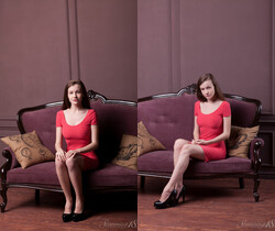 Emily Bloom - Brown Sofa - Stunning 18 - Teen Sexy Photo Gallery