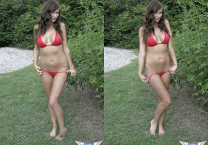 London Hart - Tiny Red Bikini - SpunkyAngels - Solo Image Gallery