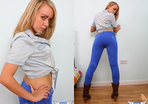 Millie Fenton - Tight Blue Jeans - SpunkyAngels - Solo HD Gallery
