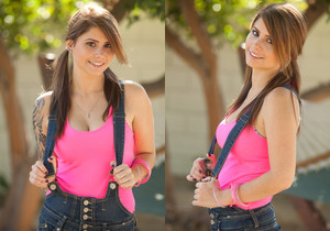 Hailey Leigh - Backyard In Overalls - Solo Image Gallery