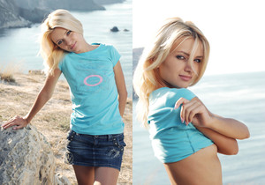 Blue T-shirt - Ketti - Solo Sexy Gallery