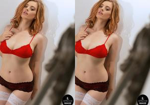 Lottii Rose - Red Bra - Spinchix - Solo HD Gallery
