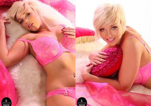 Scarlet's Pink lingerie seduction - Spinchix - Solo Hot Gallery