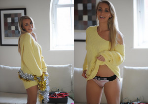 Hayley Marie Coppin - Xmas Lights - Hayley's Secrets - Solo Nude Gallery