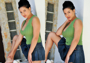 Lacey Banghard - Green Top - Solo Nude Gallery