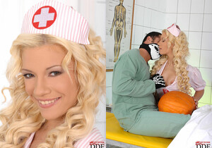 Bibi Noel - Hot nurse's Halloween blowjob - Blowjob Picture Gallery