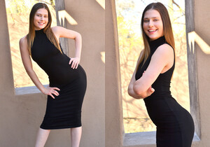 Kamryn - Black Dress Fashion - FTV Girls - Solo Nude Gallery