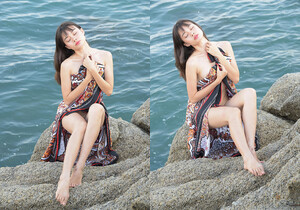 Exotic Teen Sowan gets Completely Nude at the Beach - Teen TGP