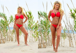 Lycia Sharyl - Bare On The Beach - Solo Nude Pics