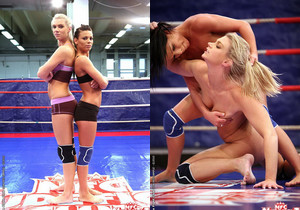 Ally & Melane - Wrestling Girls - Nude Fight Club - Lesbian TGP