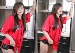 Autumn Riley - Red Sox Jersey - Solo Nude Pics