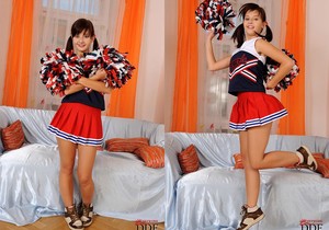 Anna Tatu - naughty cheerleader shows her feet - Feet Picture Gallery