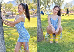 Dakota - Pretty In The Blue Dress - FTV Girls - Solo Sexy Photo Gallery