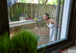 Sneaky Stripping Stepdaughter Addicted to Huge Cock - Ebony Sexy Photo Gallery