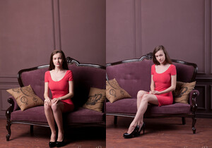 Emily Bloom - Brown Sofa - Stunning 18 - Teen Sexy Photo Gallery