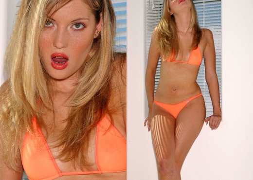 Shawnie Jones - Orange Bikini - Solo Nude Pics