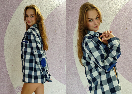 Seia I - Seia - Blue Checkered Shirt - Stunning 18 - Teen Sexy Gallery