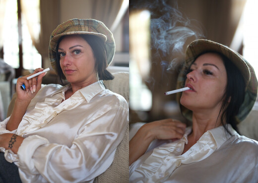 Cassie Clarke - Just Smoking - BreathTakers - Solo Nude Gallery