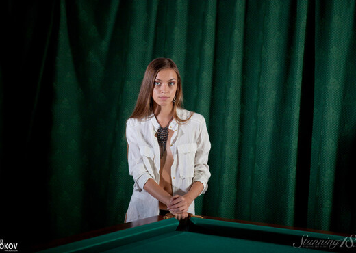 Sofy B - On the Billiard Table - Stunning 18 - Teen HD Gallery