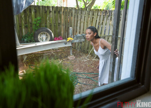 Sneaky Stripping Stepdaughter Addicted to Huge Cock - Ebony Sexy Photo Gallery