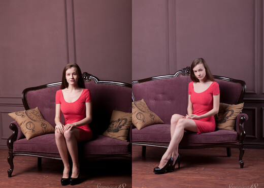 Emily Bloom - Brown Sofa - Stunning 18 - Teen Sexy Photo Gallery