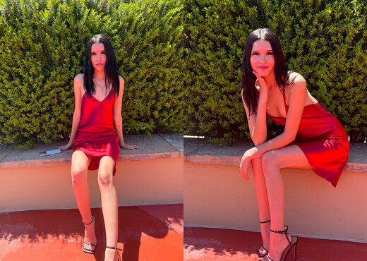 Flaca - Skimpy Red Dress - FTV Girls - Solo Picture Gallery